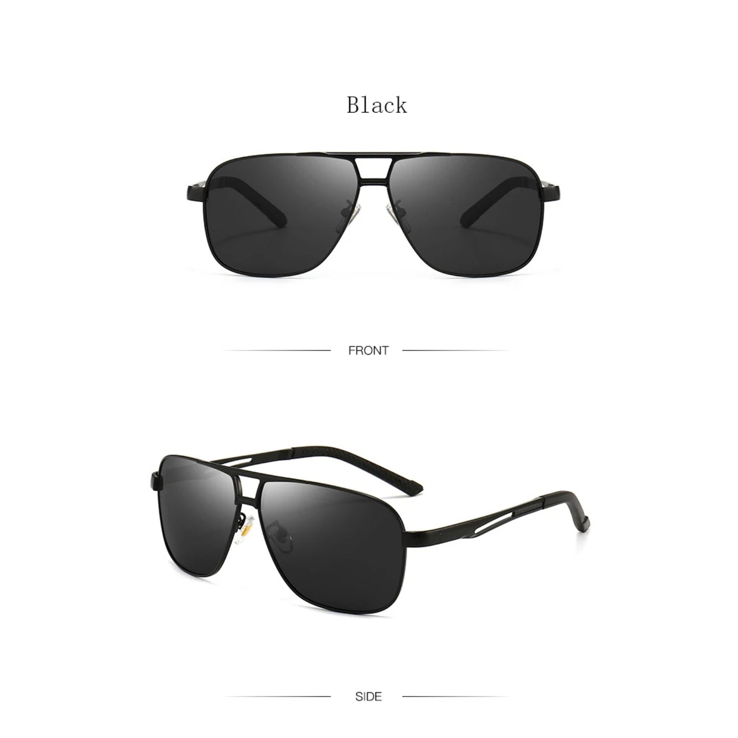 Alloy Square Polarized UV400 Sunglasses