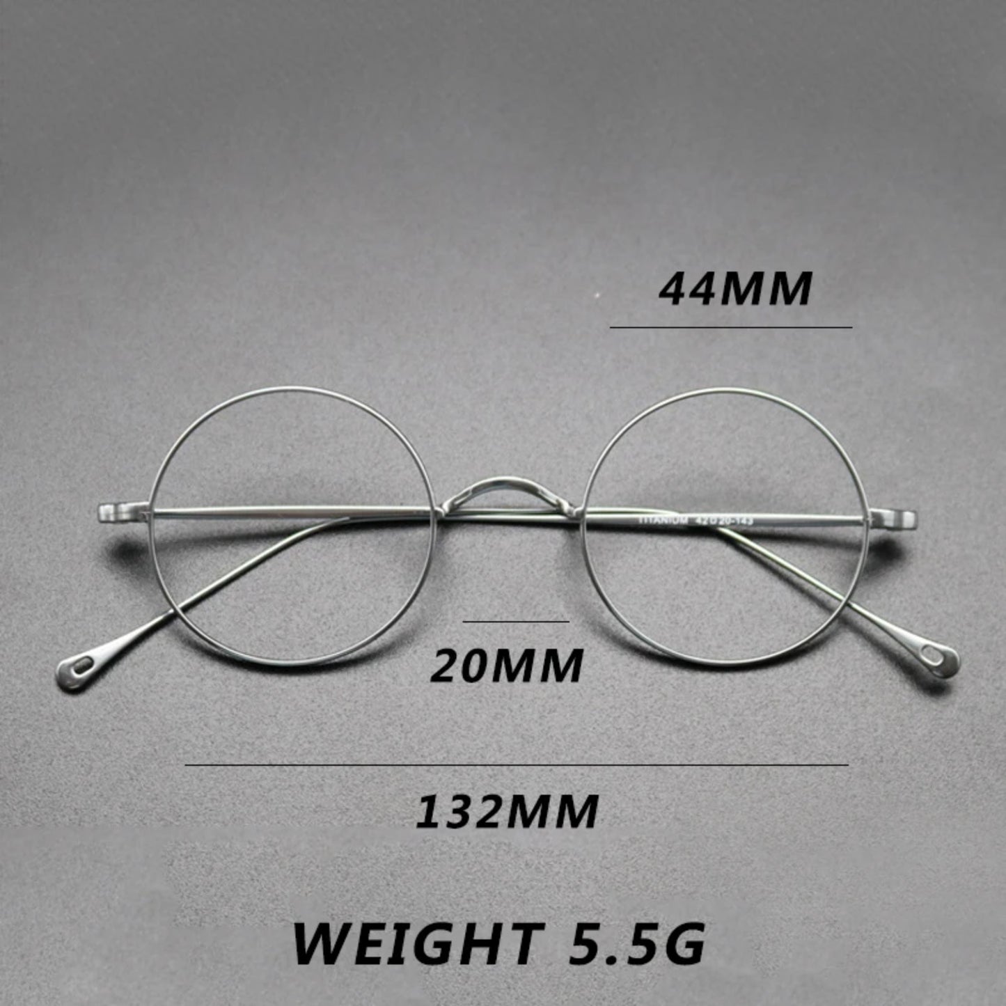 Petite Titanium Wire Round Eyeglasses