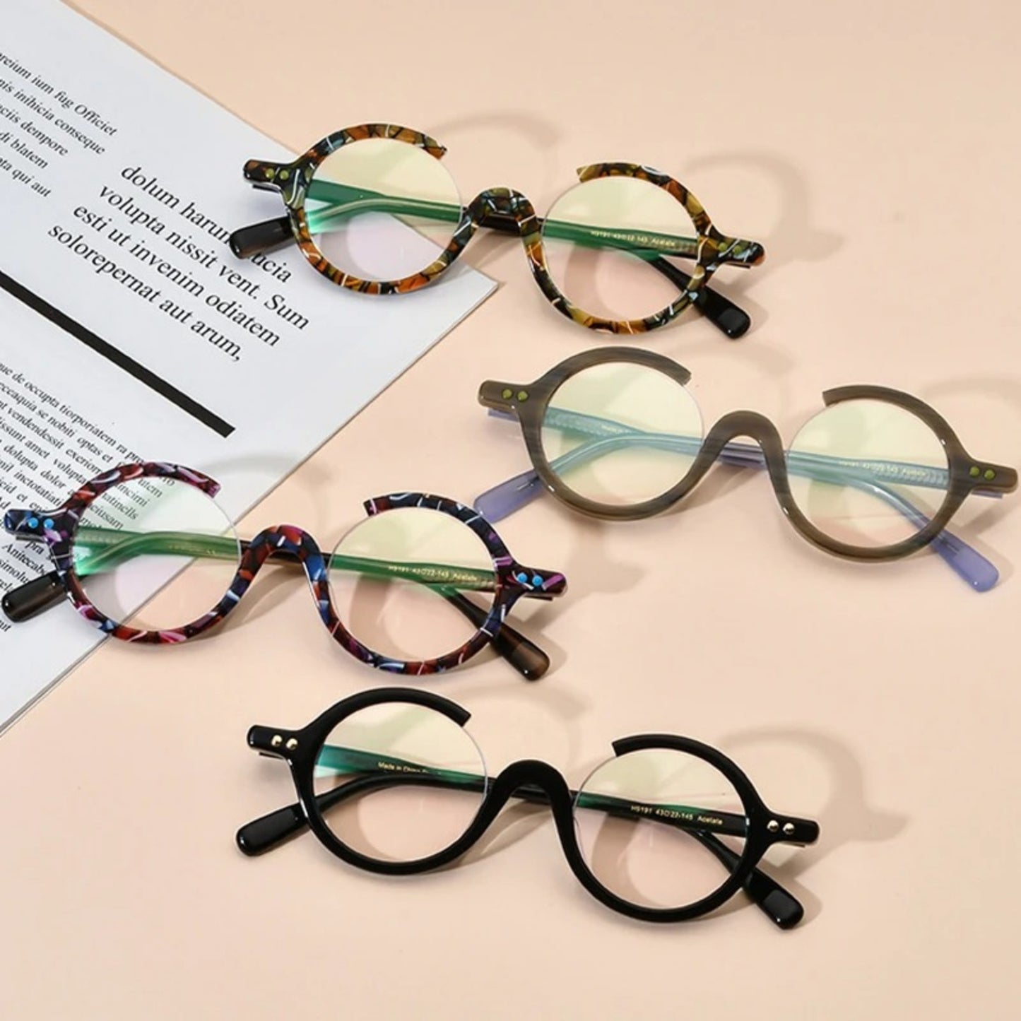 Acetate Round Prescription Eyeglasses