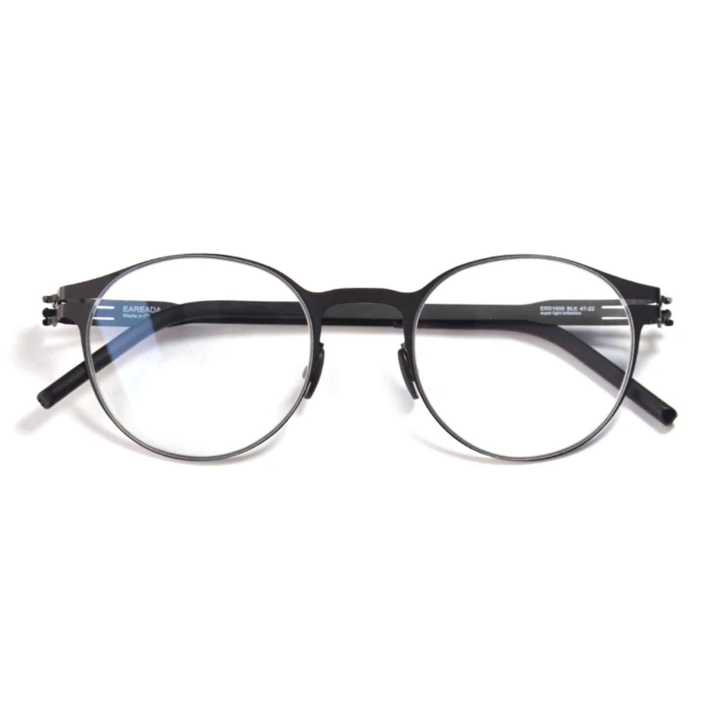Stainless Steel Screwless Round Eyeglasses