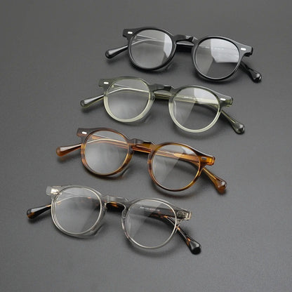 Japanese Acetate Panto Prescription Eyeglasses | Retro Optical Frame for Rx Lenses – CINILY UK temple detail