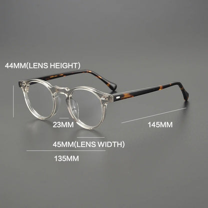 Japanese Acetate Panto Prescription Eyeglasses | Retro Optical Frame for Rx Lenses – CINILY UK lens detail