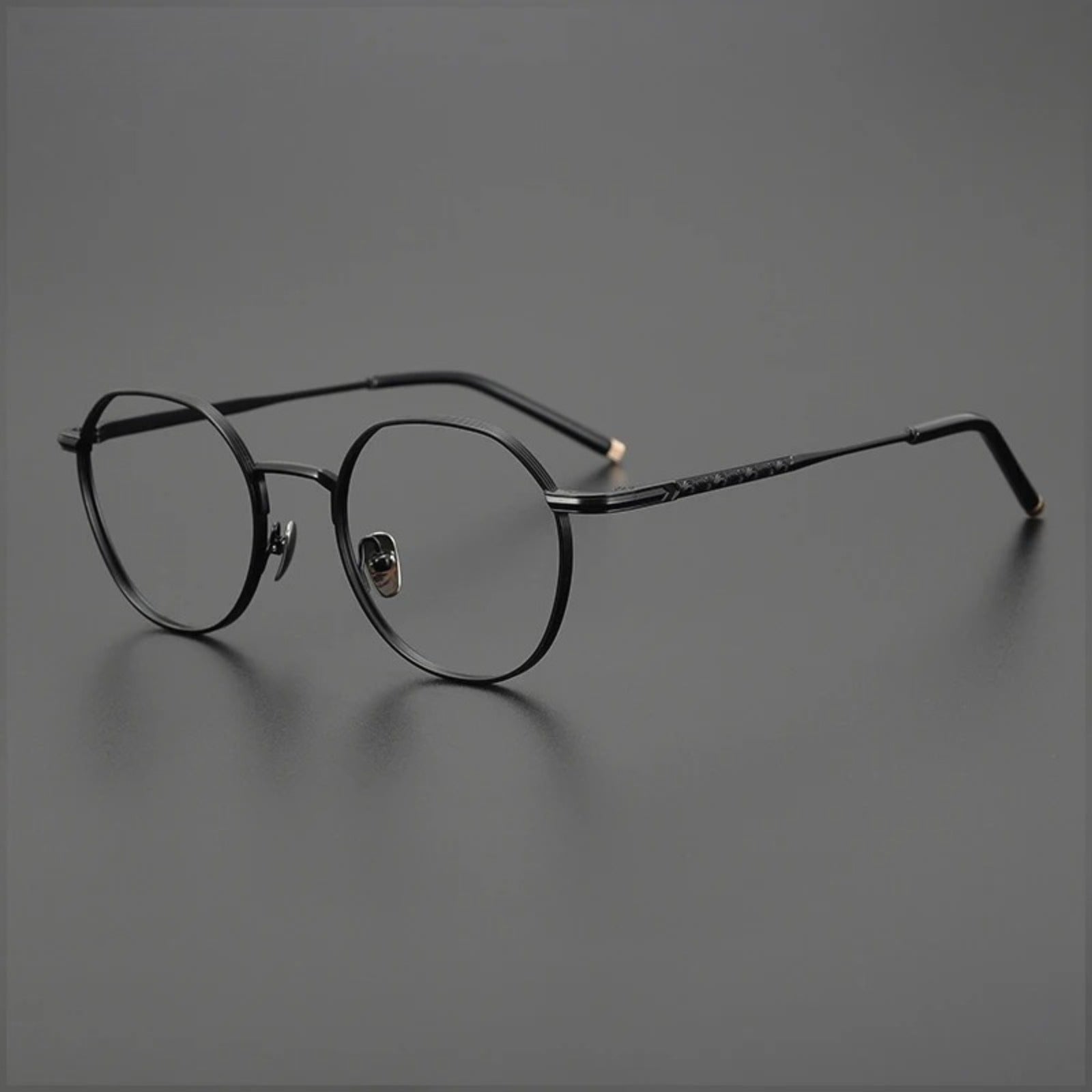Japanese Titanium Wire Round Prescription Eyeglasses | Retro Optical Frame for Rx Lenses – CINILY UK side view