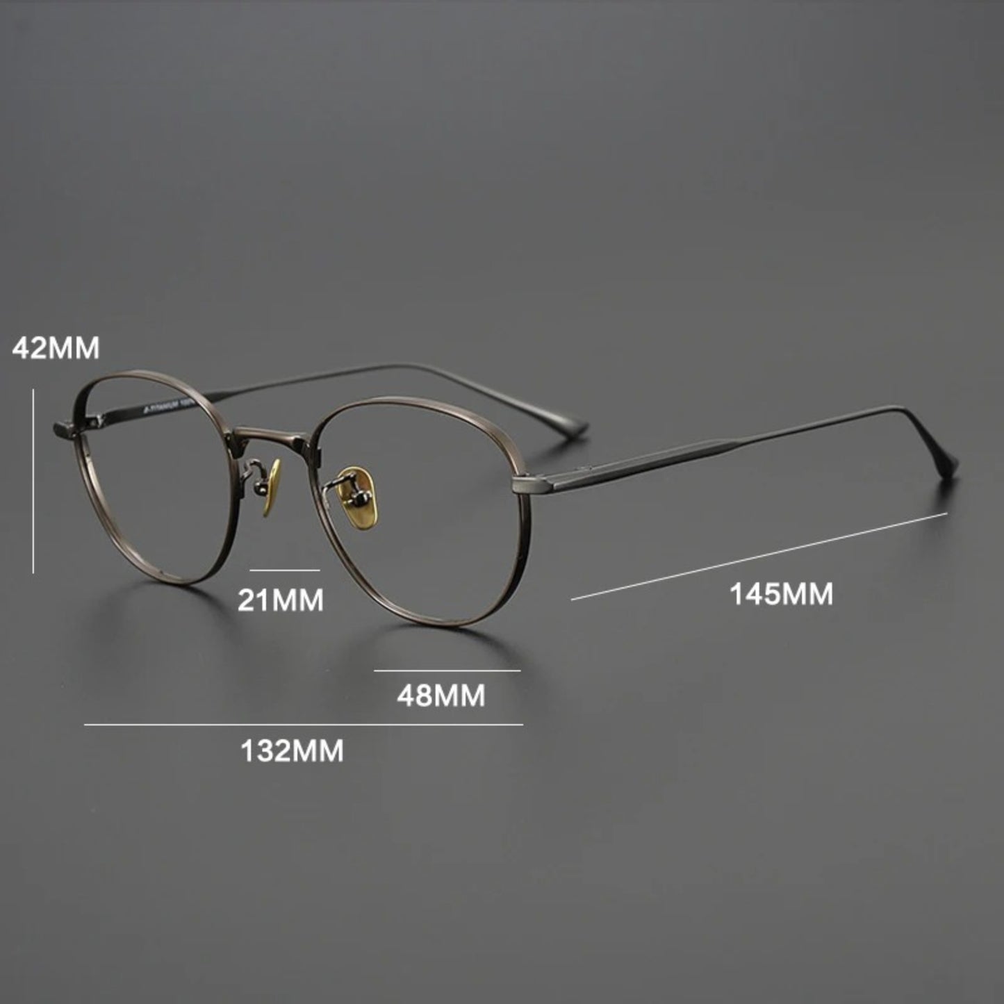 Titanium Small Geometric Eyeglasses