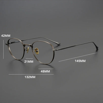 Titanium Small Geometric Prescription Eyeglasses | Ultra-Light Optical Frame for Rx Lenses – CINILY UK temple detail