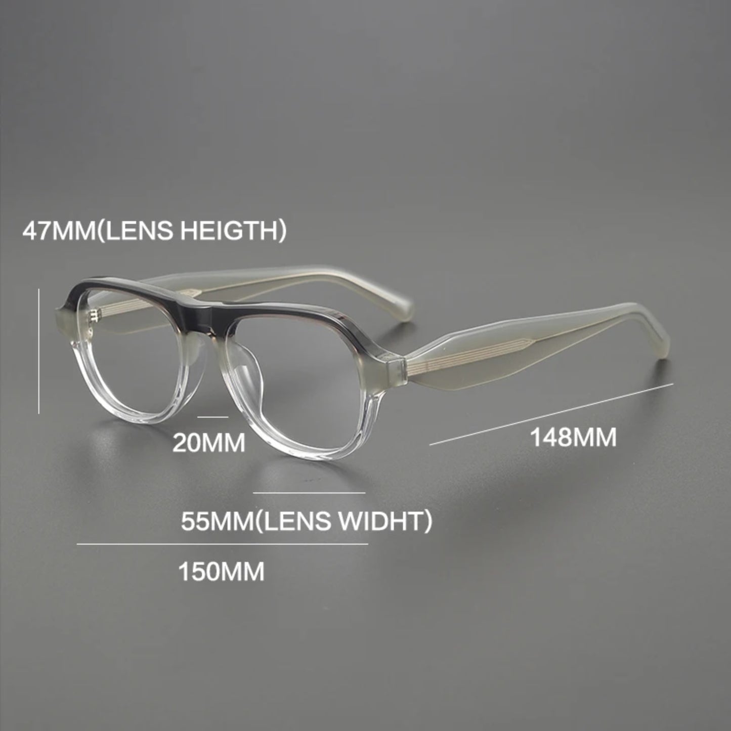 Acetate Chunky Square Eyeglasses