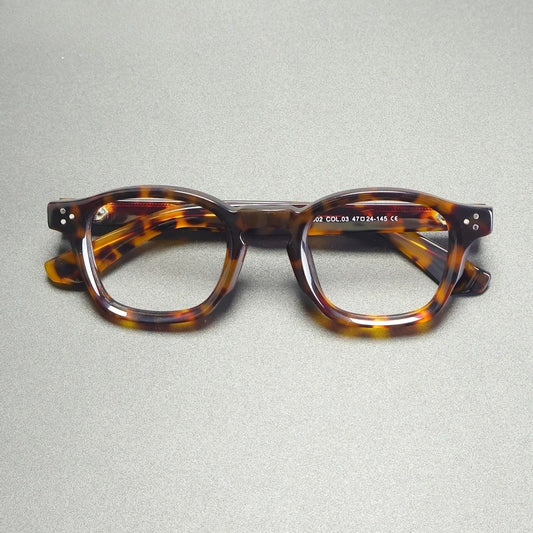 Vintage Thick Acetate Square Eyeglasses Frame | Handmade