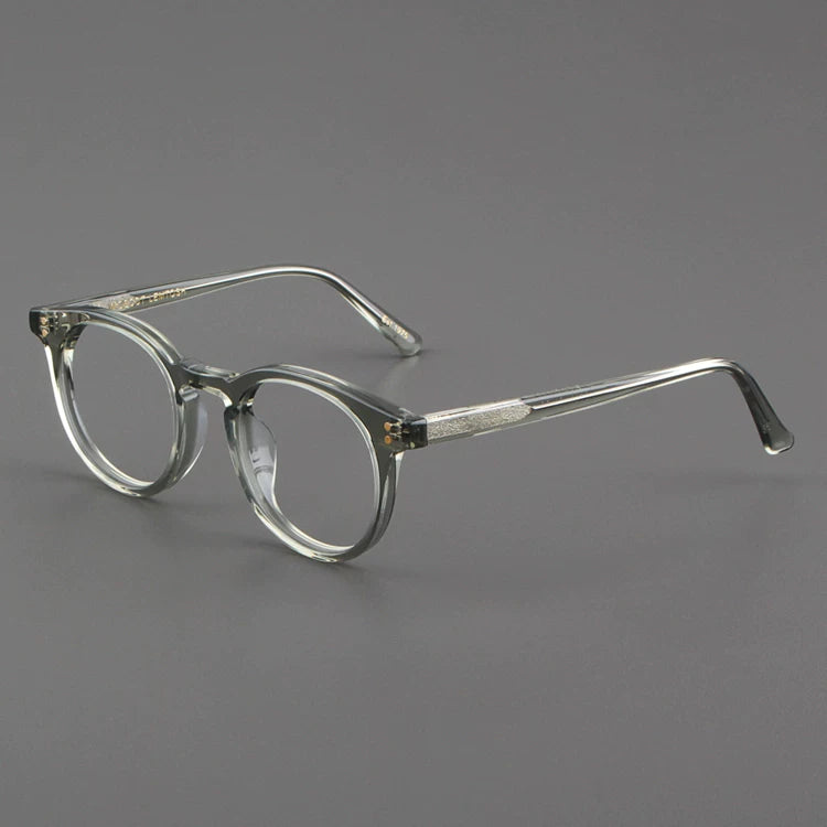 Acetate Emerald Square Eyeglasses - Grey