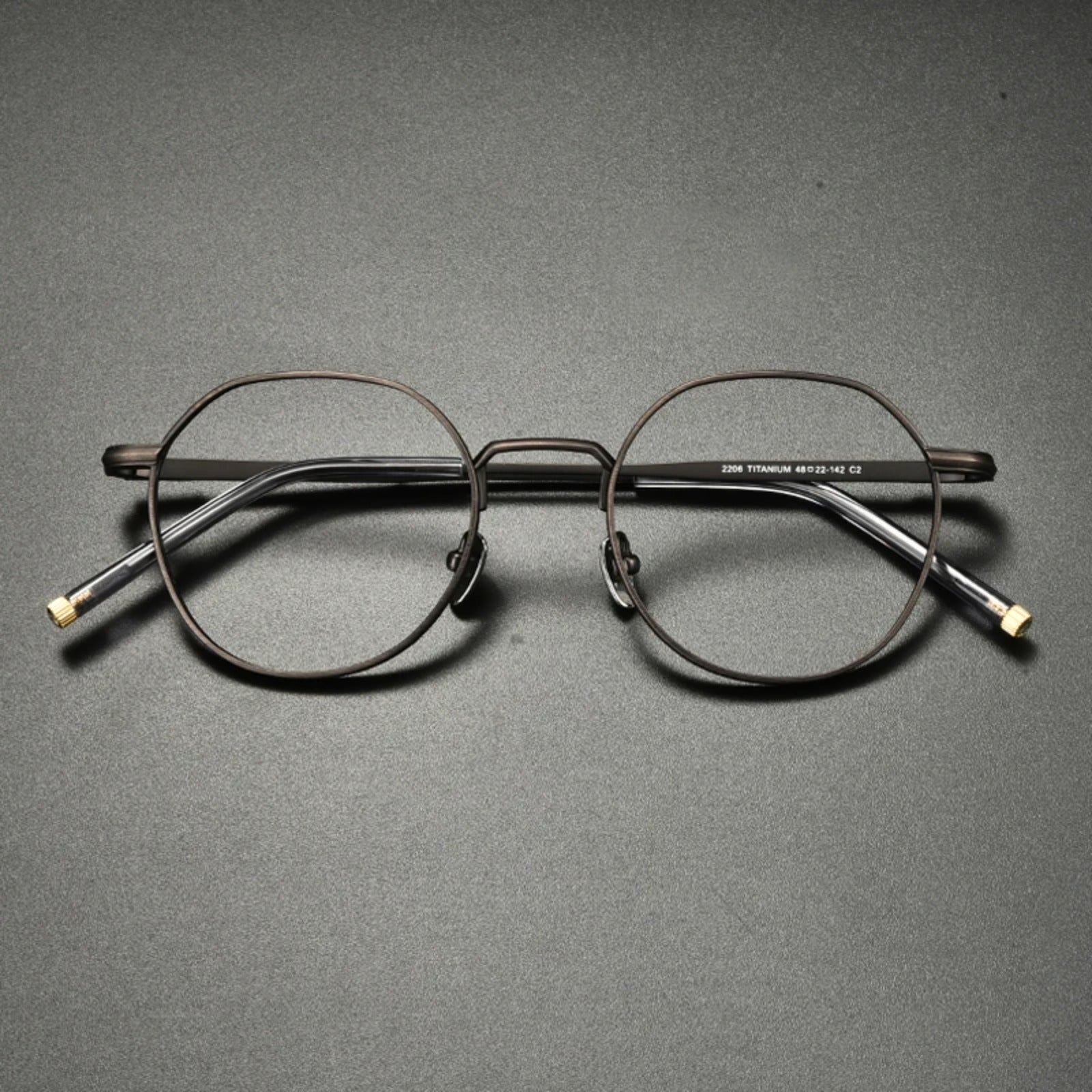 Japanese Titanium Wire Round Prescription Eyeglasses | Retro Optical Frame for Rx Lenses – CINILY UK lens detail