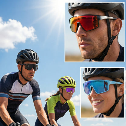 TR90 Wide Shield Sports Sunglasses with PC Lens for Cycling and Outdoor Use frame detail