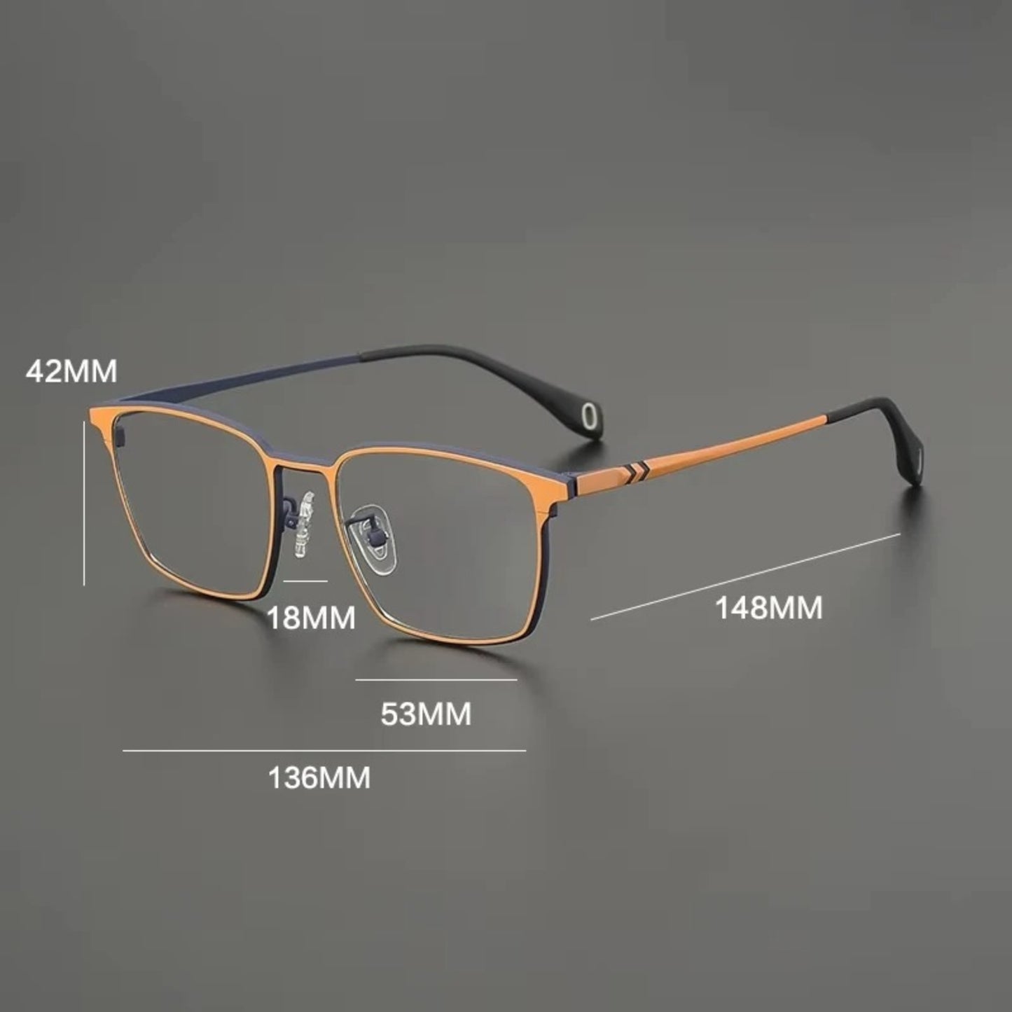 Titanium Neon Square Prescription Eyeglasses