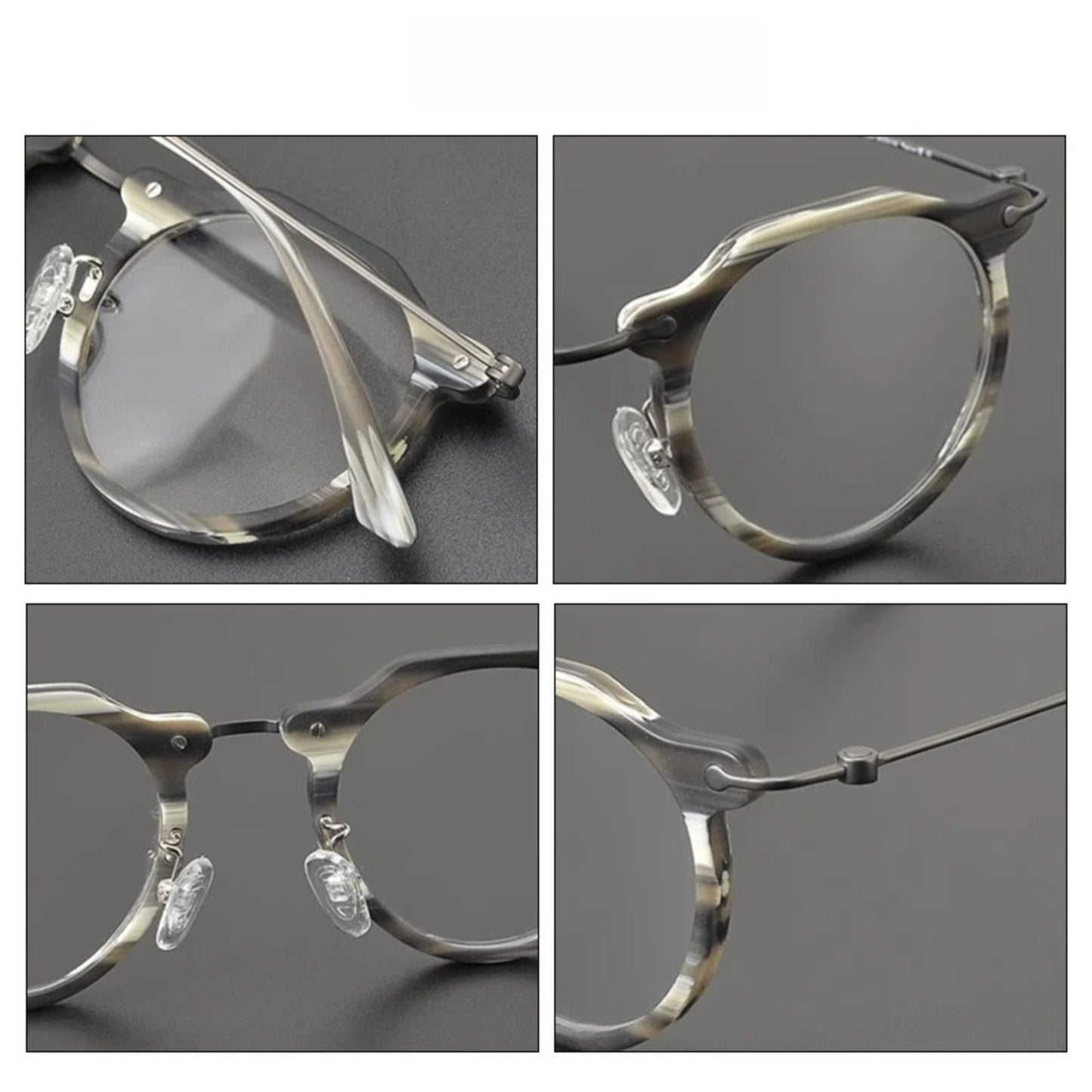 Titanium Crystal Panto Eyeglasses