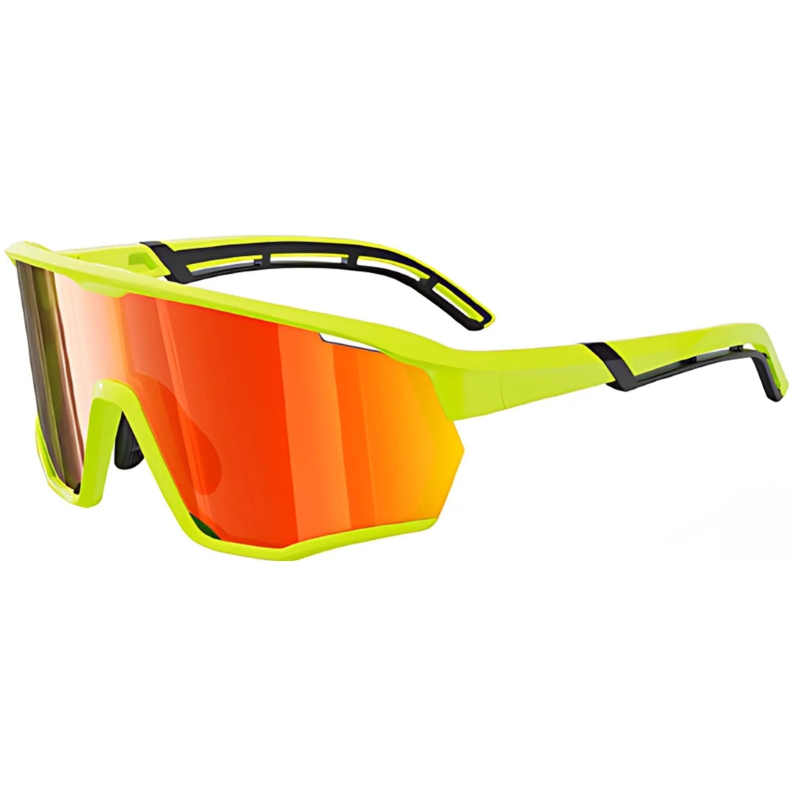 TR90 Cylindrical Angular Shield Sports Sunglasses with PC Lens for Outdoor Use - Orange