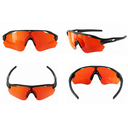TR90 Half-Rim Cycling Sunglasses with UV Protection and Windproof Coverage front view
