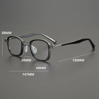 Alloy Blue Square Prescription Eyeglasses | Lightweight Optical Frame for Rx Lenses – CINILY UK additional product view