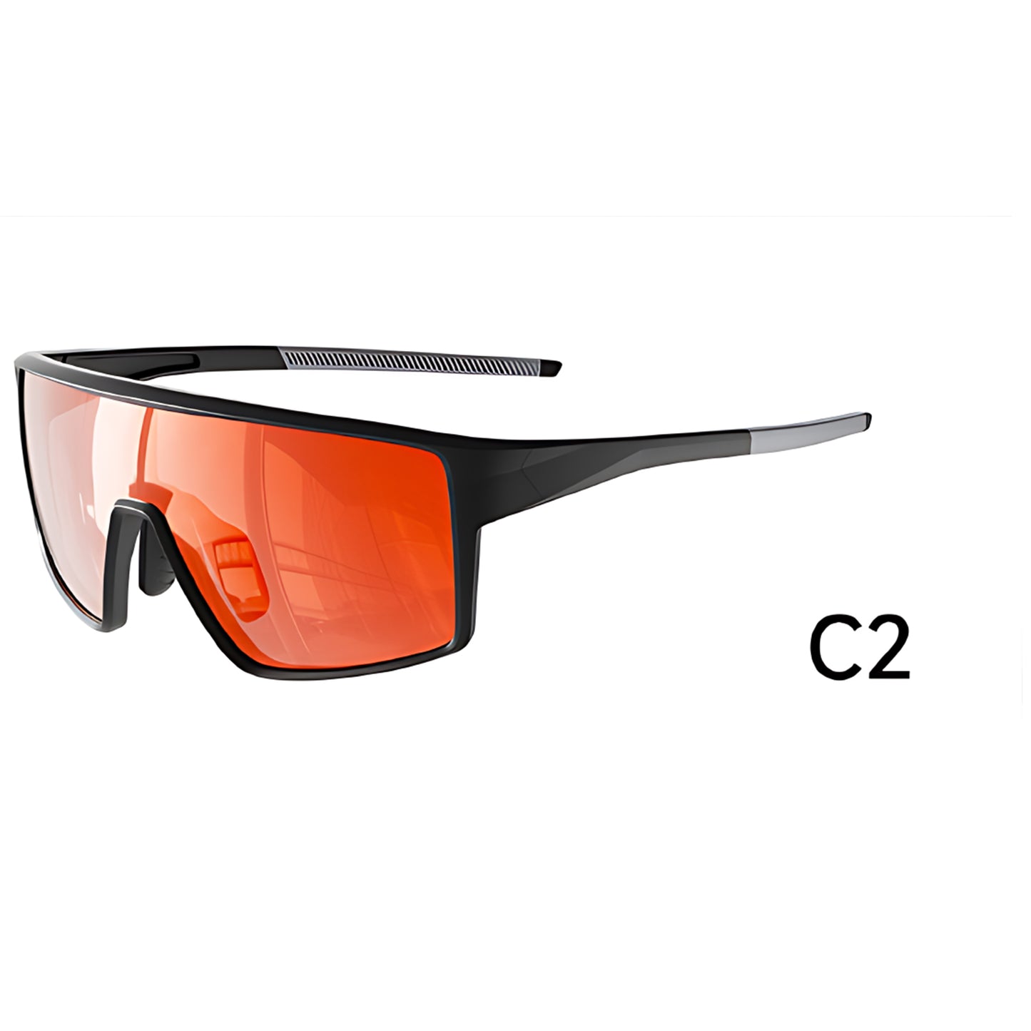 TR90 Windproof Shield Sports Sunglasses with PC Lens for Cycling, Running and Hiking