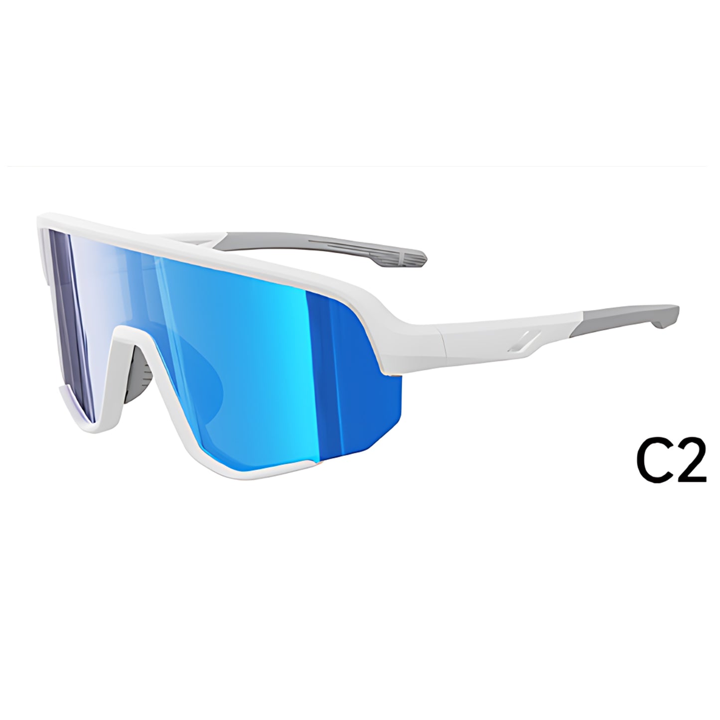 TR90 Shield Sports Sunglasses with PC Cylindrical Lens for Outdoor Sports