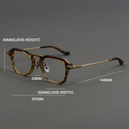Oversized Titanium Acetate Prescription Eyeglasses | Retro Optical Frame for Rx Lenses – CINILY UK temple detail