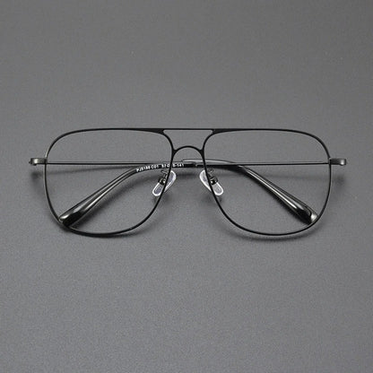 Titanium Oversized Pilot Eyeglasses | Ultra-Light Retro Optical Frames – CINILY UK frame detail