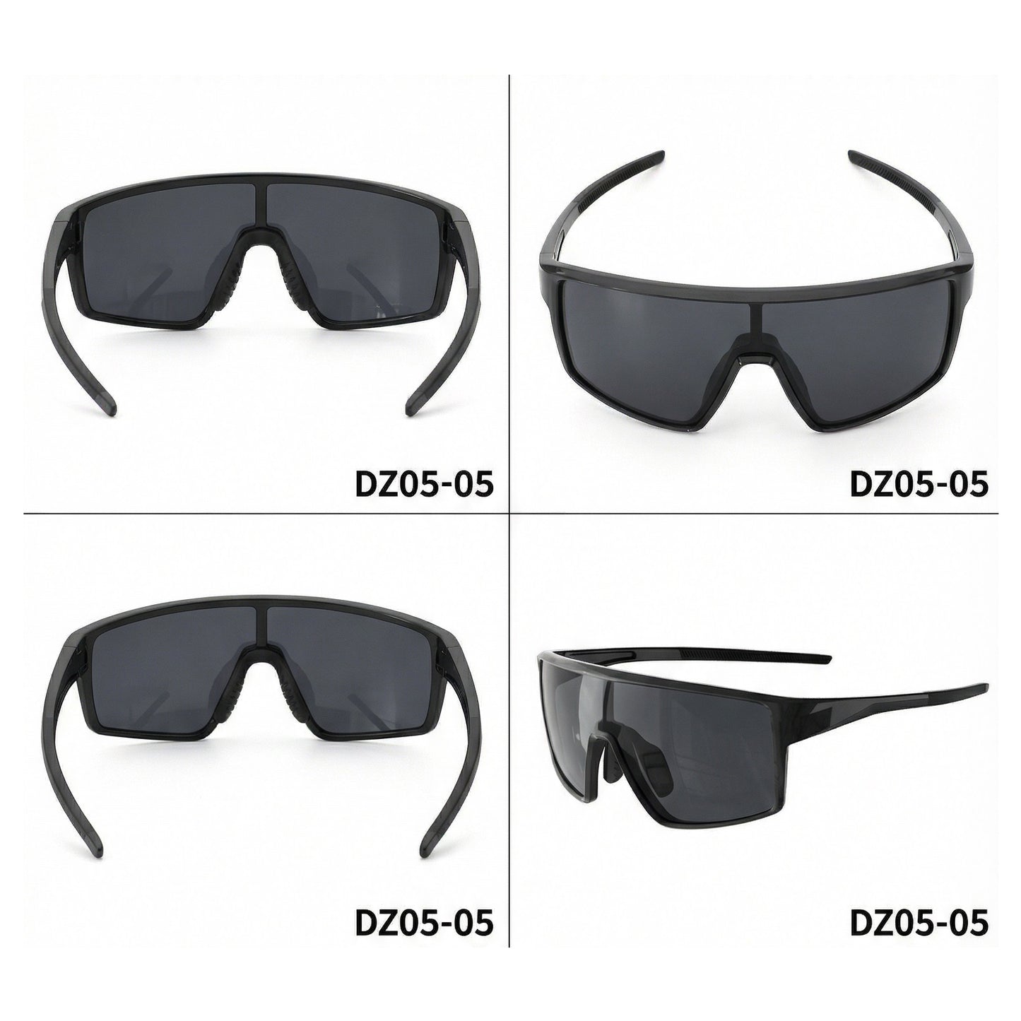 TR90 Windproof Shield Sports Sunglasses with PC Lens for Cycling, Running and Hiking