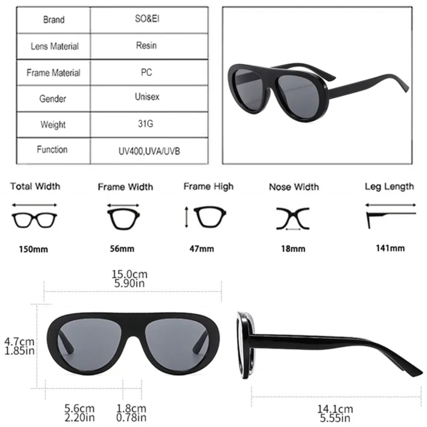 Polycarbonate Candy Pilot UV400 Sunglasses