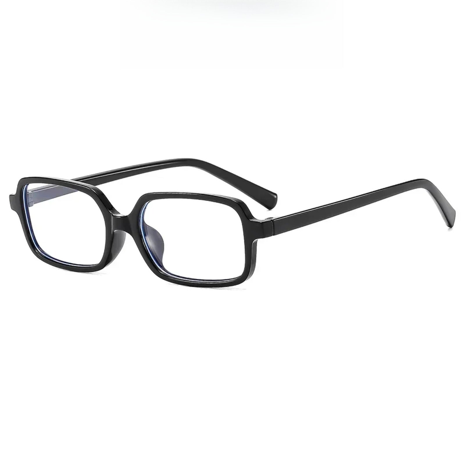 Small Rectangle Blue Light Glasses | Retro Screen Glasses Online – CINILY UK - Black