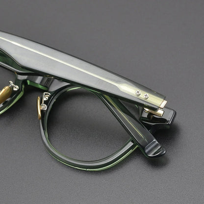 Japanese Acetate Keyhole Panto Prescription Eyeglasses | Retro Optical Frame for Rx Lenses – CINILY UK front view