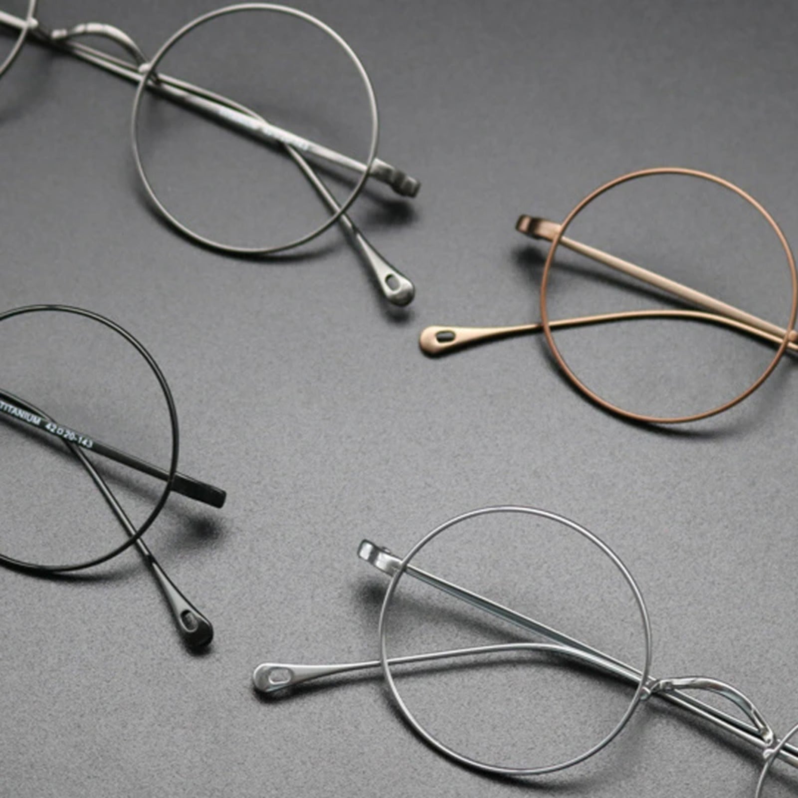 Petite Titanium Wire Round Prescription Eyeglasses | Ultra-Light Optical Frame for Rx Lenses – CINILY UK additional product view