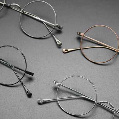 Petite Titanium Wire Round Prescription Eyeglasses | Ultra-Light Optical Frame for Rx Lenses – CINILY UK additional product view
