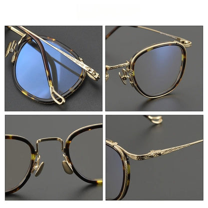 Titanium Round Prescription Eyeglasses | Affordable Rx Glasses Online – CINILY UK additional product view