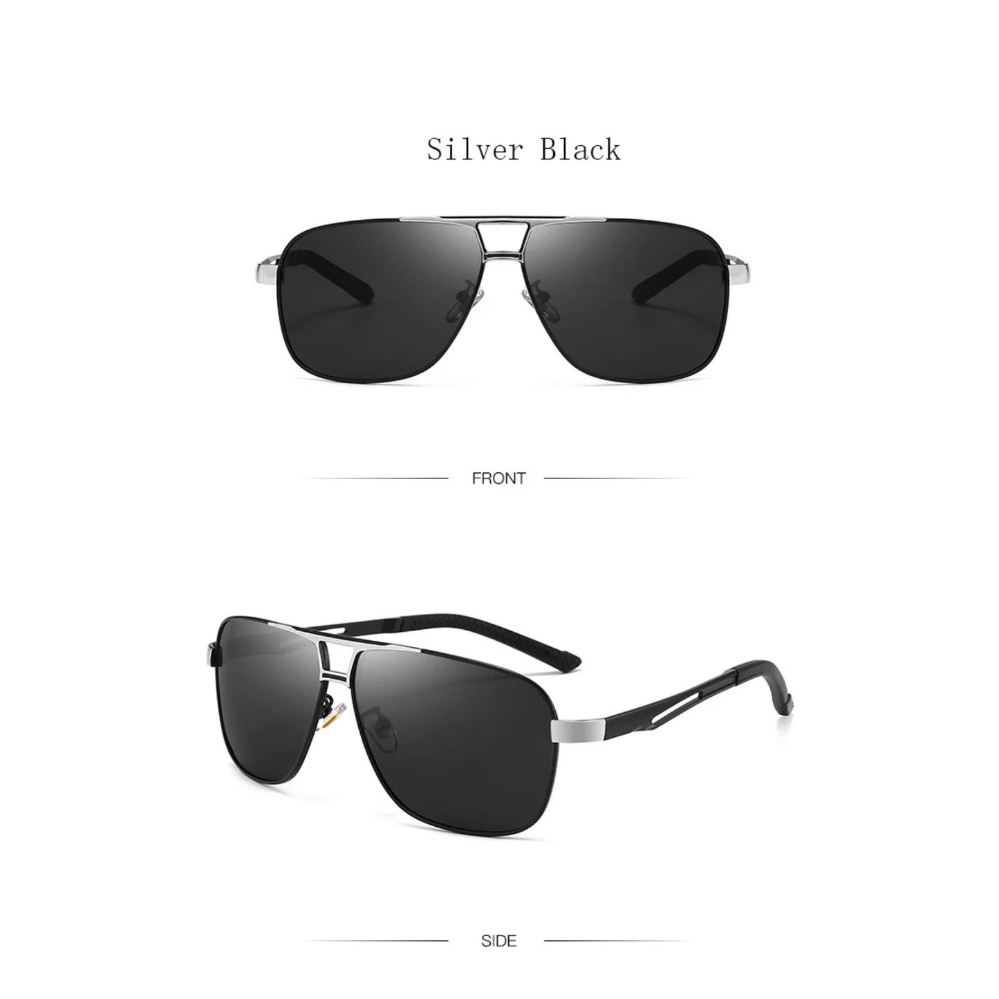Alloy Square Polarized UV400 Sunglasses