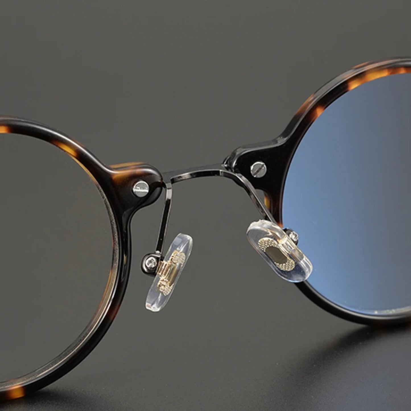 Titanium Acetate Crystal Round Eyeglasses