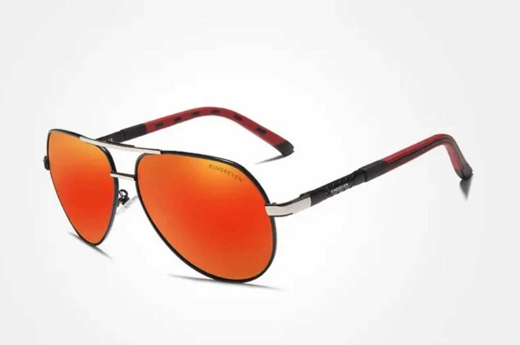 Pilot Polarized UV400 Sunglasses | Lightweight Driving Shades – CINILY UK - Red