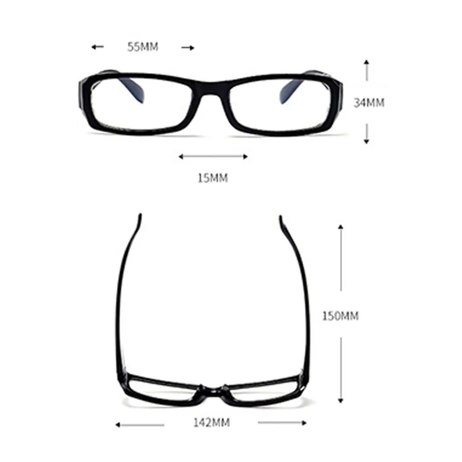 Tortoise Rectangle Blue Light Glasses | Retro Small-Frame Screen Glasses – CINILY UK lens detail