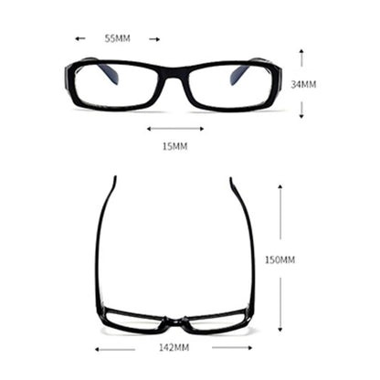 Tortoise Rectangle Blue Light Glasses | Retro Small-Frame Screen Glasses – CINILY UK lens detail