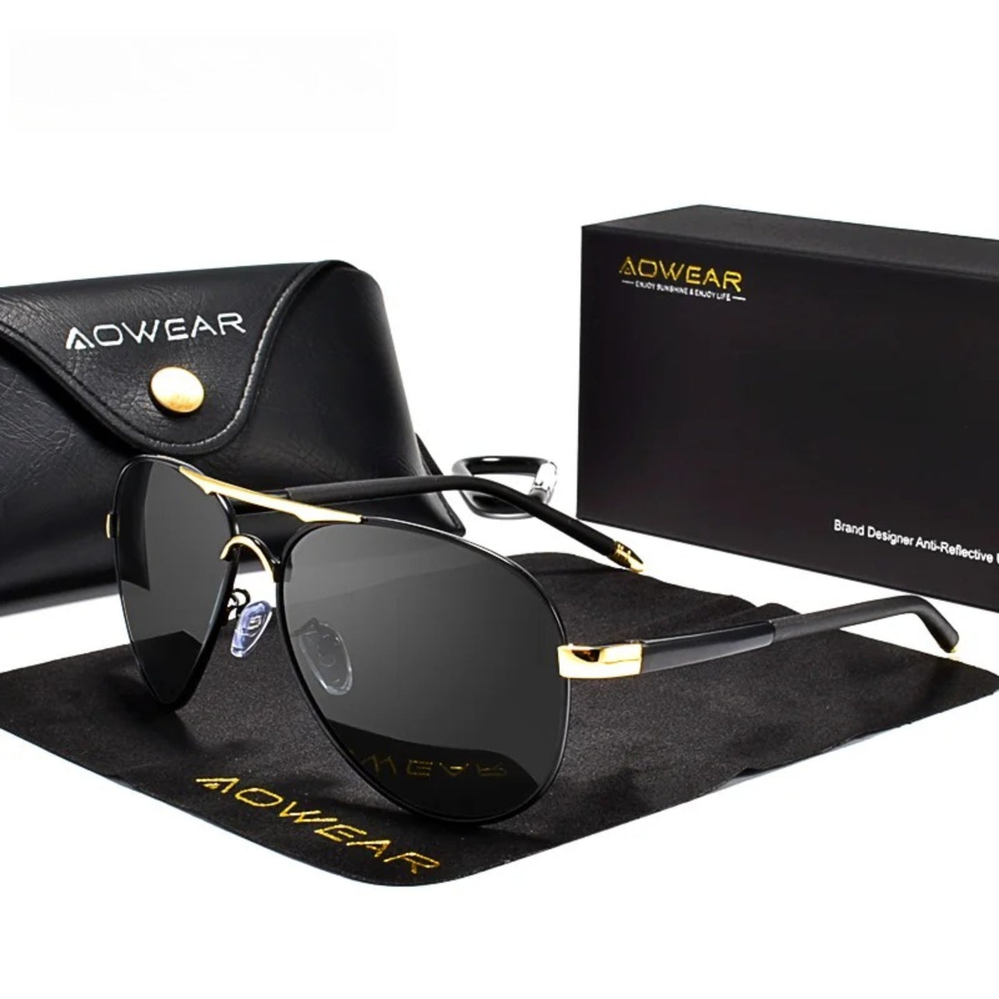 Alloy Pilot Polarized Mirror UV400 Sunglasses
