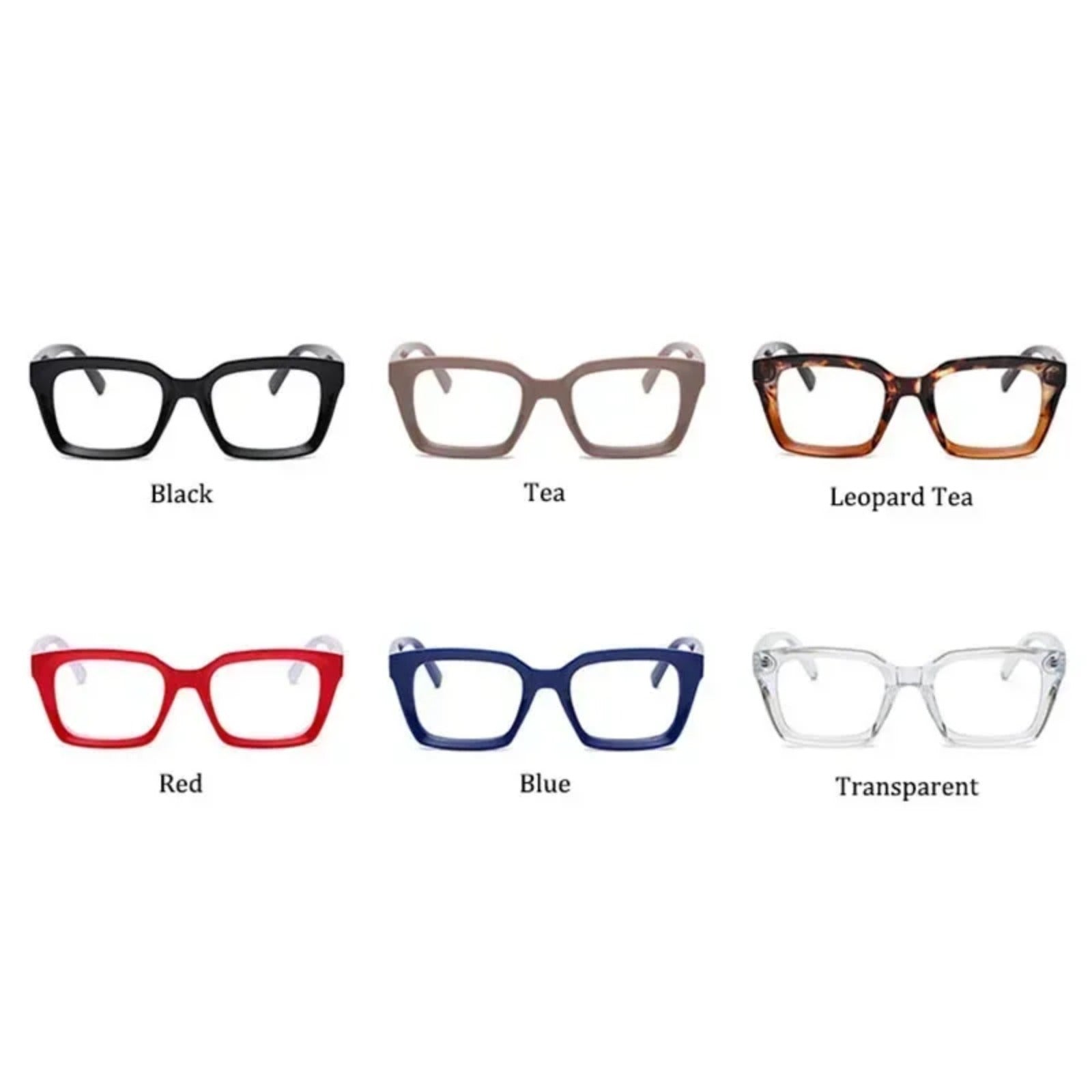 Bold Square Blue Light Reading Glasses | Fashion Presbyopia Glasses – CINILY UK additional product view