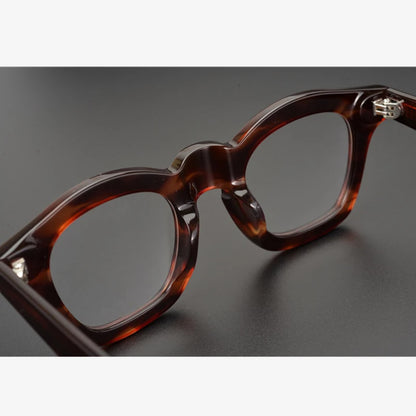 Acetate 1960s Panto Prescription Eyeglasses | Vintage Optical Frame for Rx Lenses – CINILY UK front view