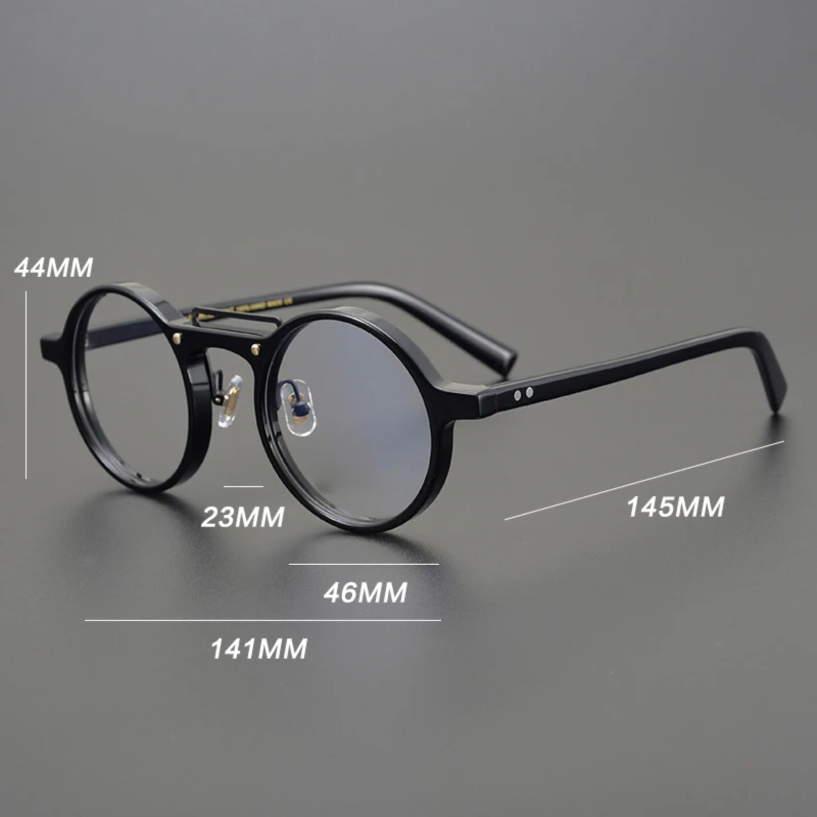 Acetate Mosaic Round Prescription Eyeglasses | Retro Optical Frame for Rx Lenses – CINILY UK additional product view
