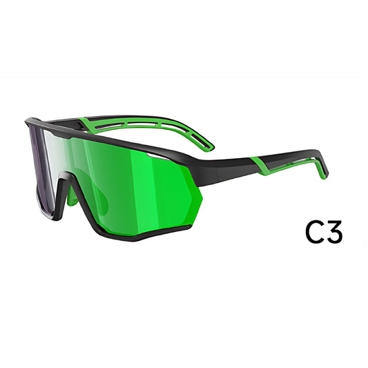 TR90 Angular Shield Sports Sunglasses with PC Cylindrical Lens for Outdoor Use