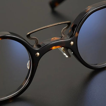 Acetate Round Prescription Eyeglasses | Classic Retro Optical Frames – CINILY UK side view