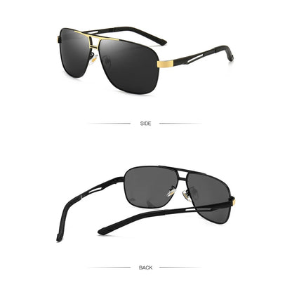 Square Polarized UV400 Sunglasses | Classic Driving & Fishing Shades – CINILY UK lens detail