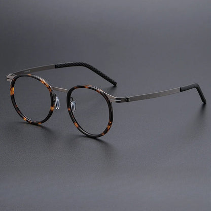 Vintage Round Reading Prescription Glasses Photochromic Anti-Blue Light temple detail