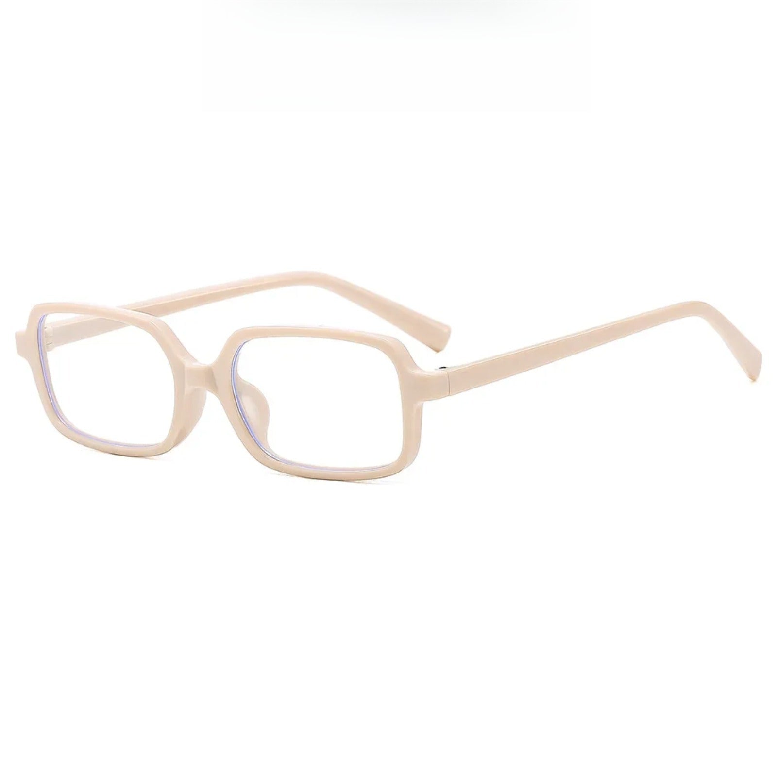 Small Rectangle Blue Light Glasses | Retro Screen Glasses Online – CINILY UK - Milky