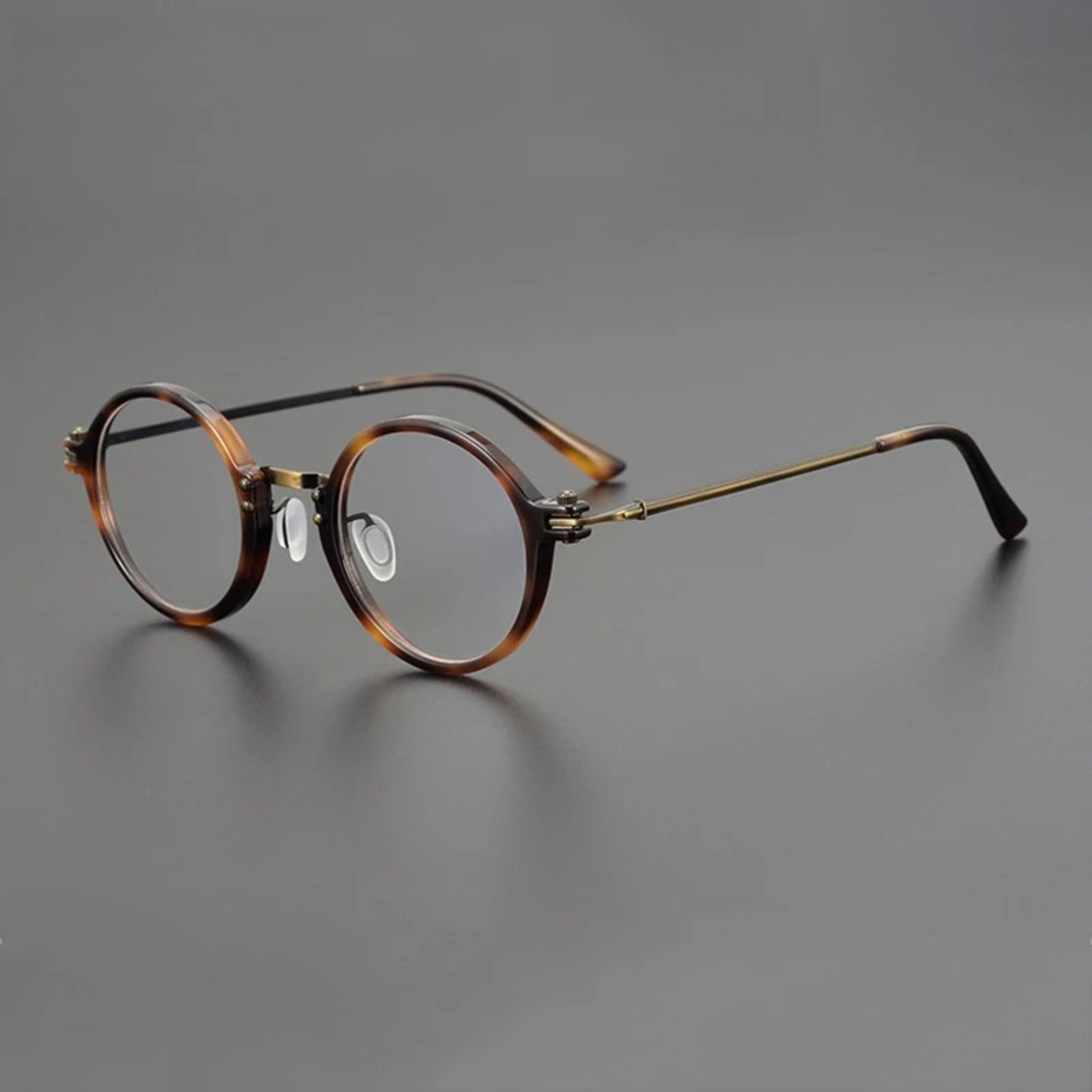 Titanium Acetate Round Prescription Eyeglasses | Retro Optical Frame for Rx Lenses – CINILY UK side view