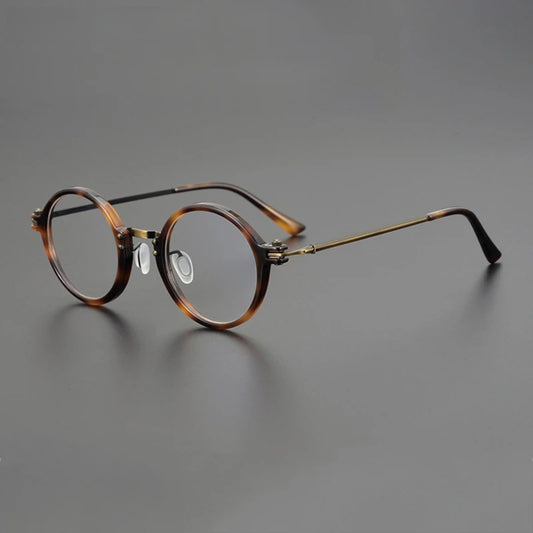 Titanium Acetate Round Prescription Eyeglasses | Retro Optical Frame for Rx Lenses – CINILY UK