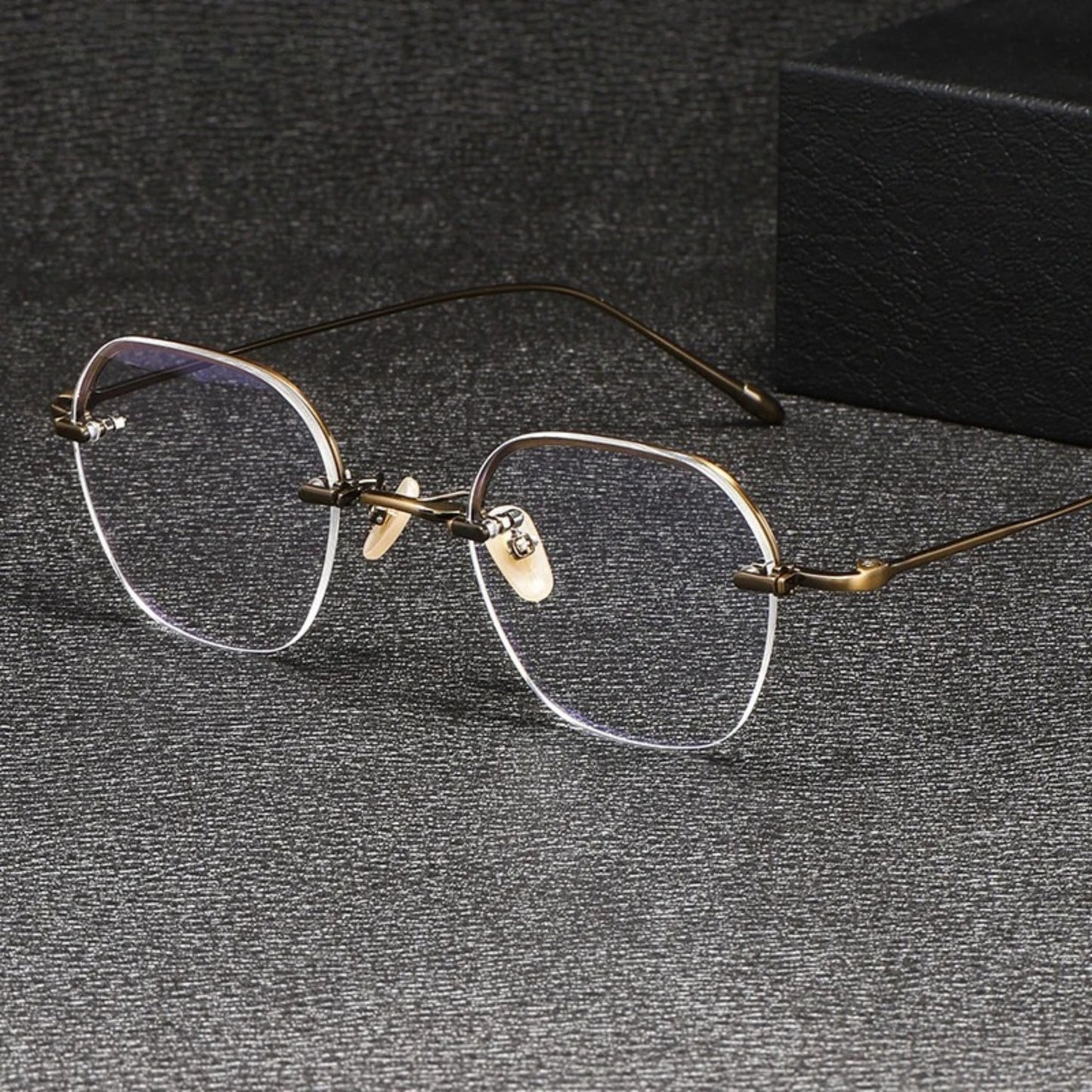 Titanium Rimless Geometric Eyeglasses