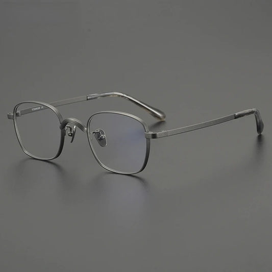 Titanium Square Prescription Eyeglasses | Affordable Rx Glasses Online – CINILY UK