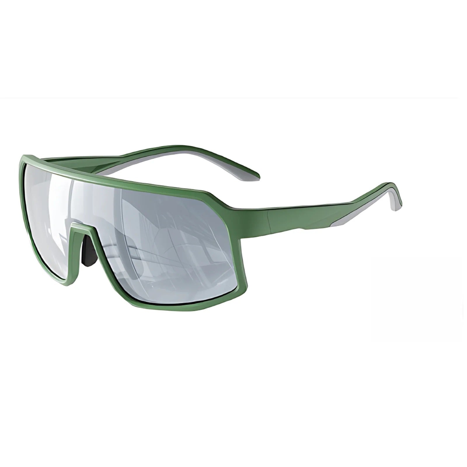 Square Shield Polarised Sports Sunglasses for Cycling and Outdoor Training - Grey