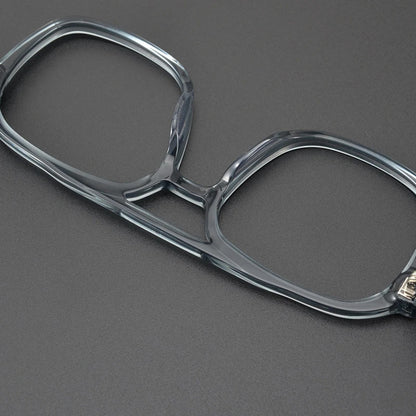 Acetate Square Prescription Eyeglasses | Affordable Retro Rx Glasses Online – CINILY UK lens detail